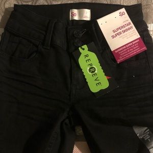 Girls black skinny jeans